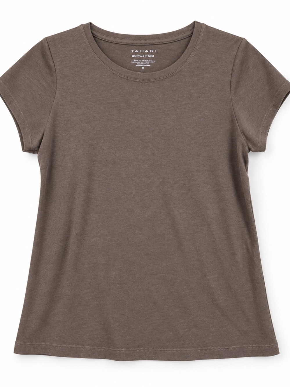 Tahari Essentials Women’s Brown Pima Cotton Modal Soft T-Shirt M